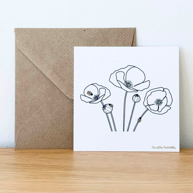 Carte message avec enveloppe