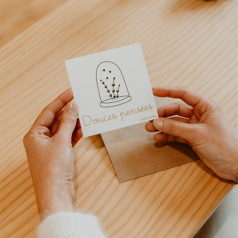 Carte message avec enveloppe