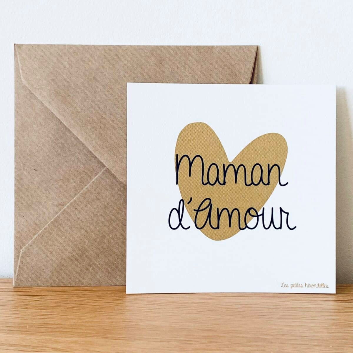 Carte message avec enveloppe