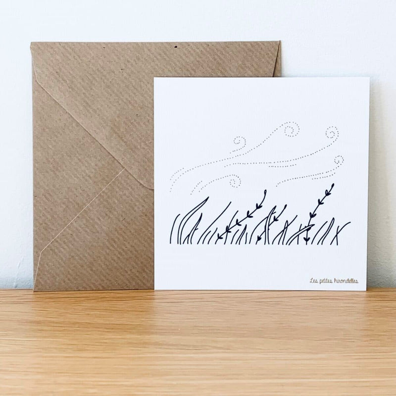 Carte message avec enveloppe
