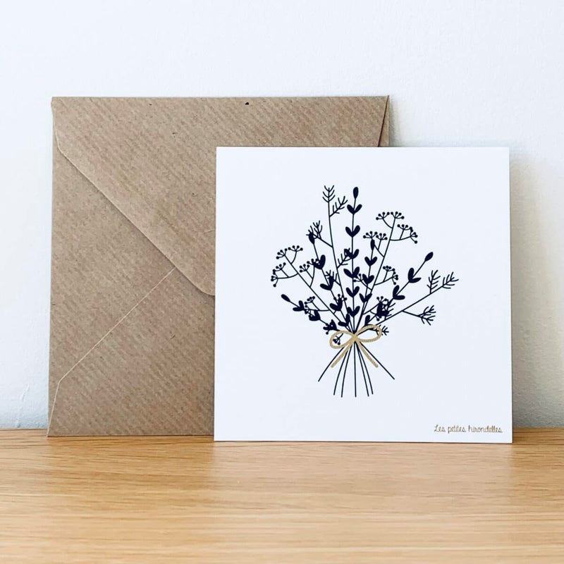 Carte message avec enveloppe